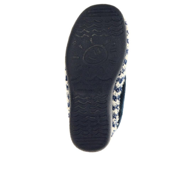 Pavers Knitted Full Slippers - Navy