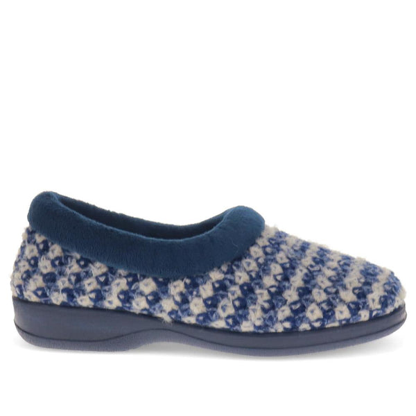 pavers Knitted Full Slippers - Navy