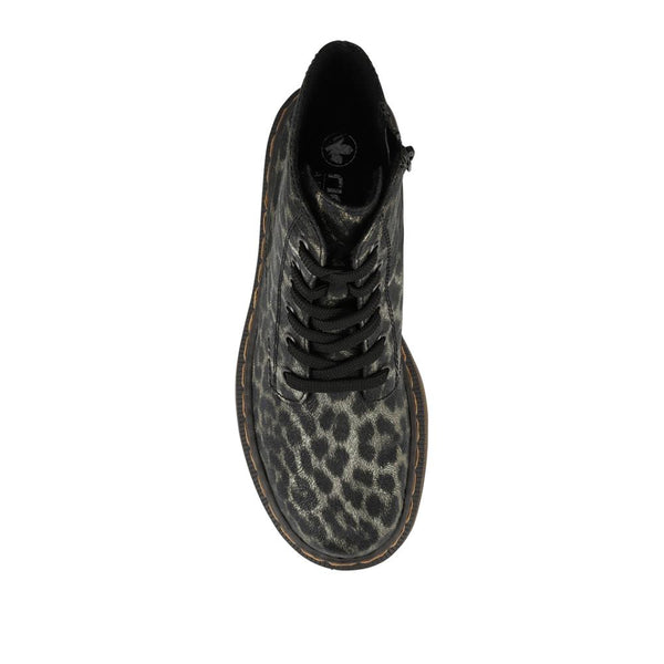 Pavers Lace-Up Ankle Boots - Leopard