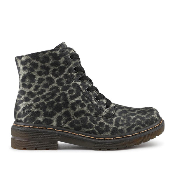 pavers Lace-Up Ankle Boots - Leopard