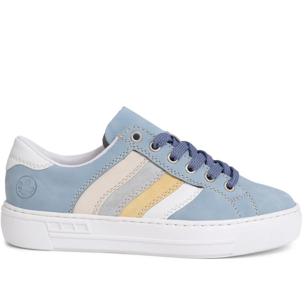 pavers Lace-Up Casual Trainers - Light Blue