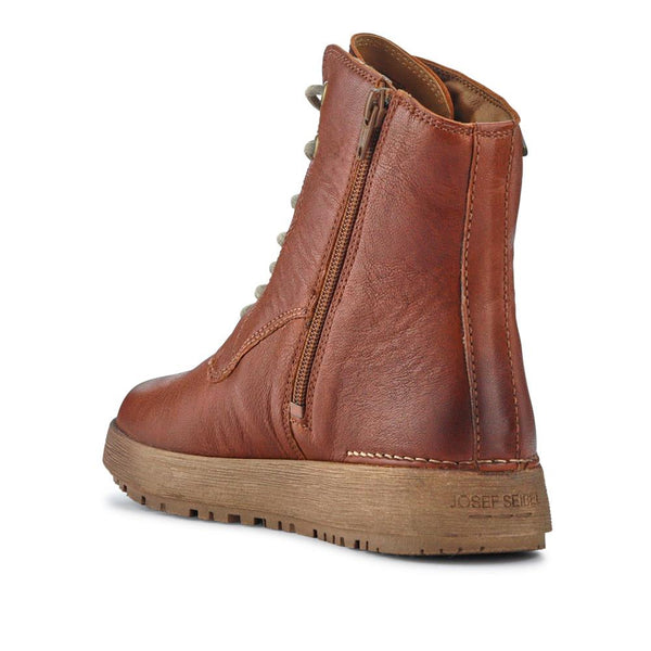 Pavers Lace-Up Leather Ankle Boots - Brown