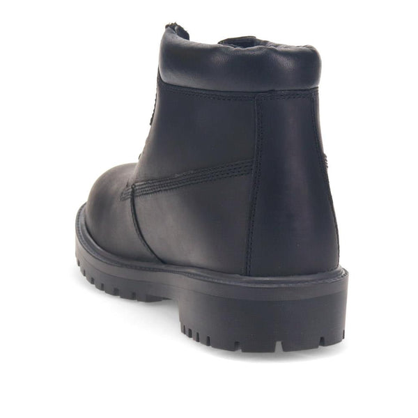 Pavers Lace-Up Leather Boots - Black