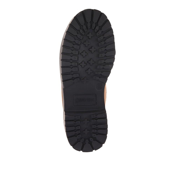 Pavers Lace-Up Leather Boots - Rust