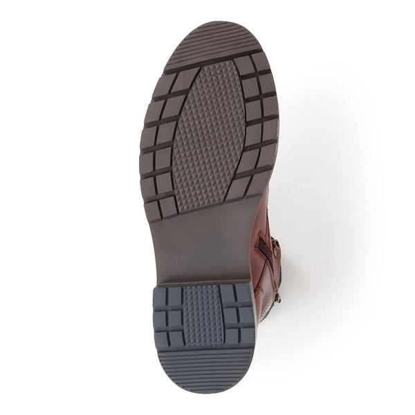 Pavers Lace-Up Leather Boots - Tan