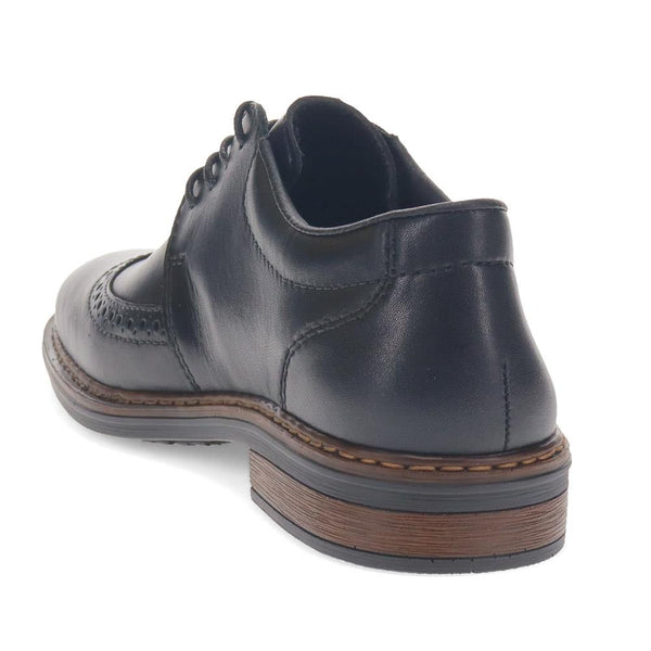 Pavers Lace-Up Leather Brogues - Black