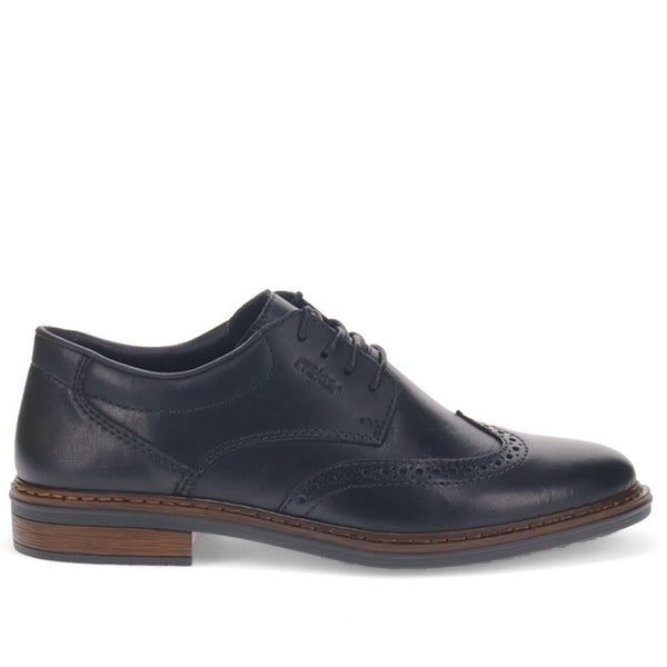 pavers Lace-Up Leather Brogues - Black