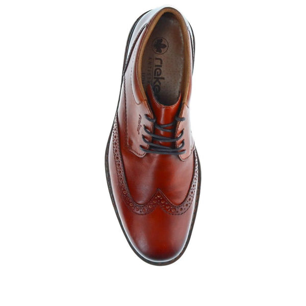 Pavers Lace-Up Leather Brogues - Tan