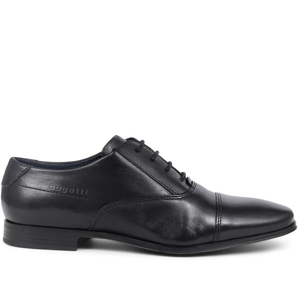pavers Lace-Up Leather Shoes - Black