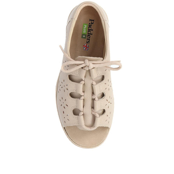 Pavers Lace-Up Sandal - Beige