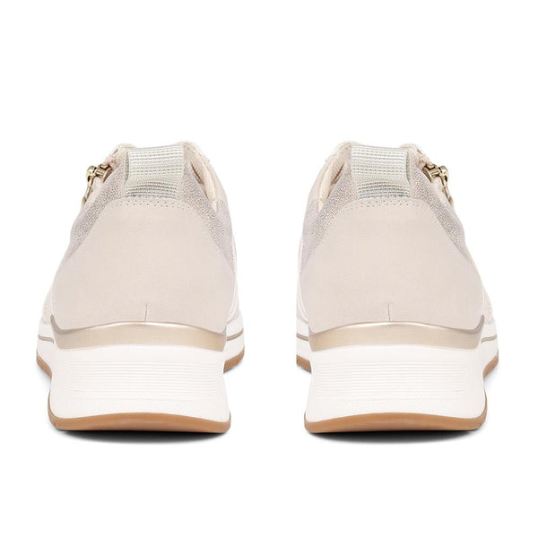 Pavers Lace-Up Trainers - Beige