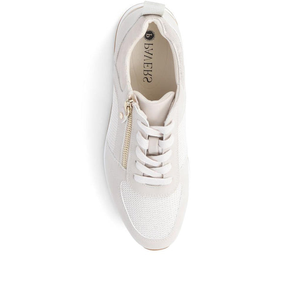 Pavers Lace-Up Trainers - Beige