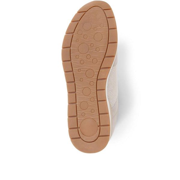 Pavers Lace-Up Trainers - Beige