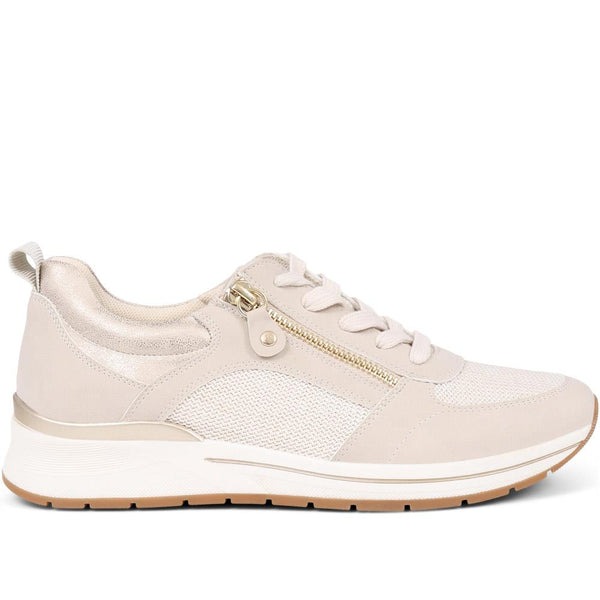 pavers Lace-Up Trainers - Beige