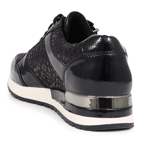 Pavers Lace-Up Trainers - Black Leopard