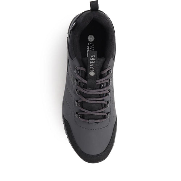 Pavers Lace-Up Trainers - Charcoal