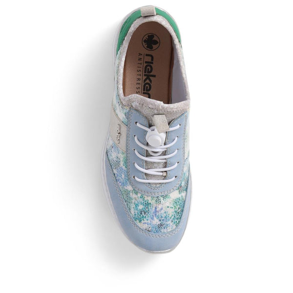 Pavers Lace-Up Trainers - Light Blue