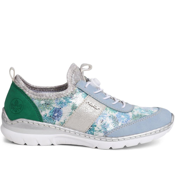 pavers Lace-Up Trainers - Light Blue