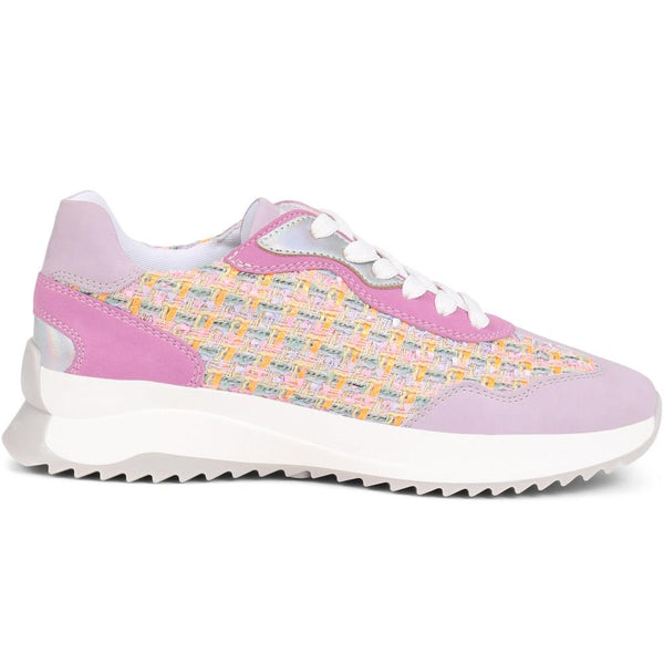 pavers Lace Up Trainers - Pink Multi