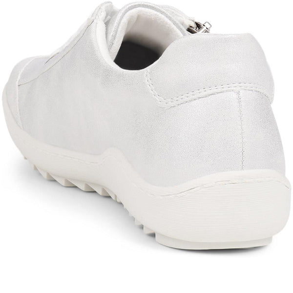 Pavers Lace-Up Trainers - Silver