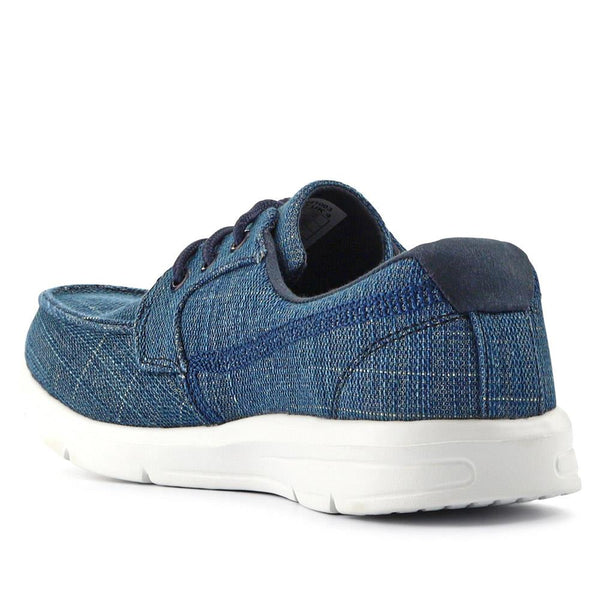 Pavers Ladies' Lace-Up Moccasins - Denim