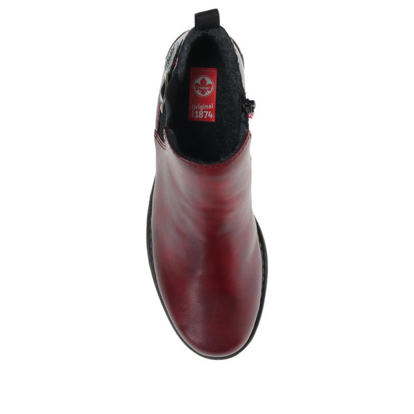 Pavers Ladies Pull-On Chelsea Boots - Burgundy