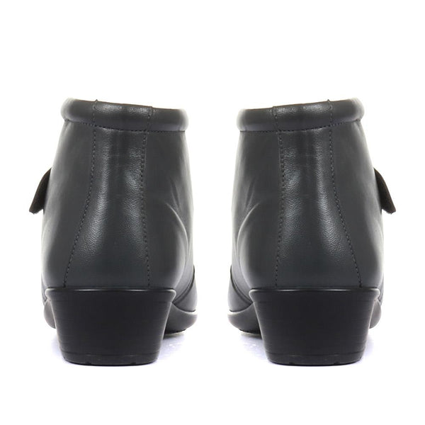 Pavers Leather Ankle Boots - Grey