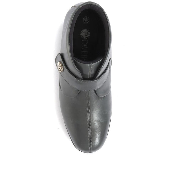 Pavers Leather Ankle Boots - Grey