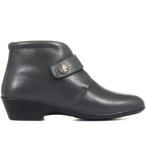 pavers Leather Ankle Boots - Grey
