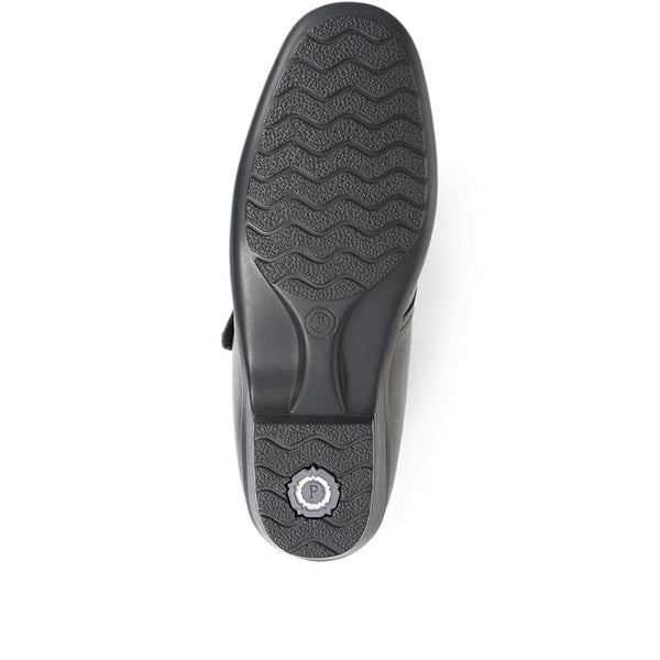 Pavers Leather Ankle Boots - Olive