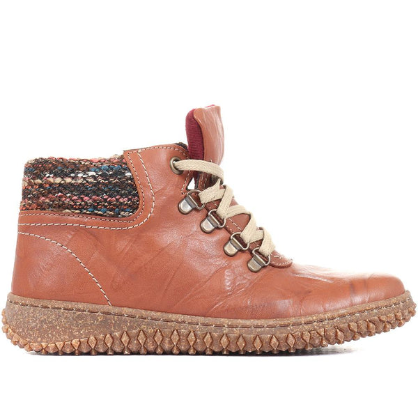 pavers Leather Ankle Boots - Tan