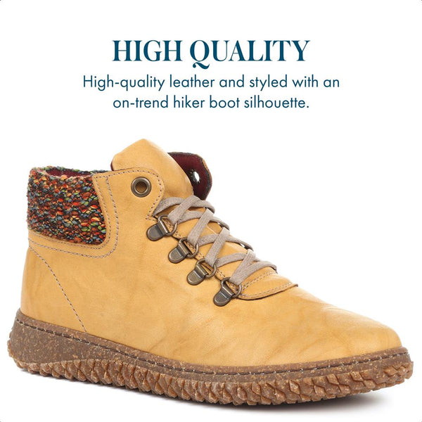 Pavers Leather Ankle Boots - Yellow