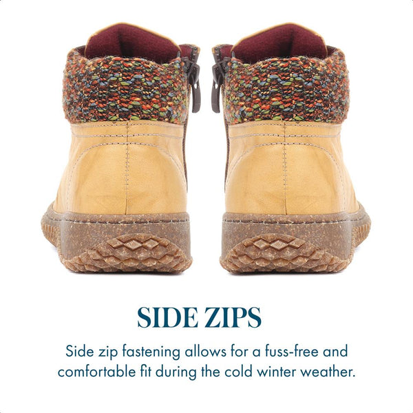 Pavers Leather Ankle Boots - Yellow