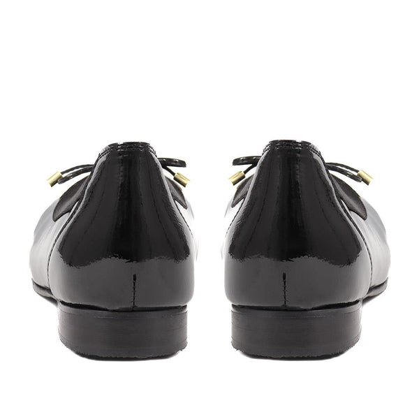 Pavers Leather Ballet Pumps - Black Patent