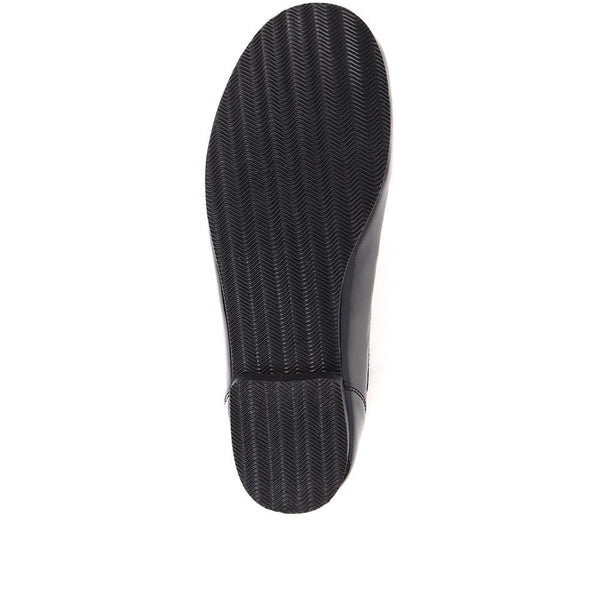 Pavers Leather Ballet Pumps - Black Patent