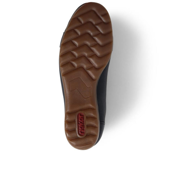 Pavers Leather Ballet Pumps - Navy