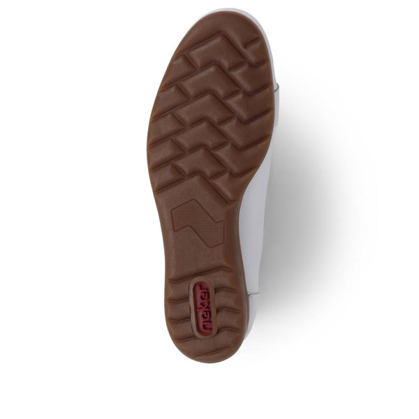 Pavers Leather Ballet Pumps - White