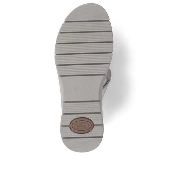 Pavers Leather Braided Mule Sandals - White-Silver