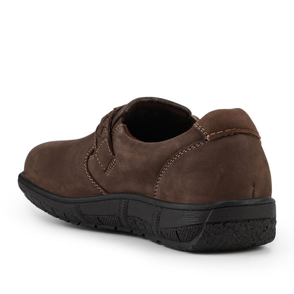 Pavers Leather Buckled Slip-On Shoes - Brown