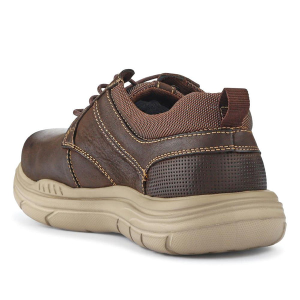 Pavers Leather Casual Lace-Up Shoes - Brown