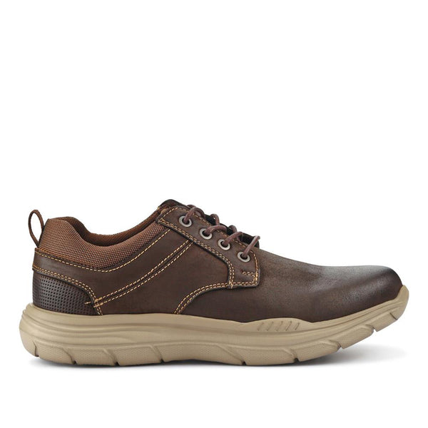 pavers Leather Casual Lace-Up Shoes - Brown