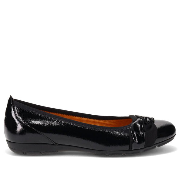 pavers Leather Casual Pumps - Black