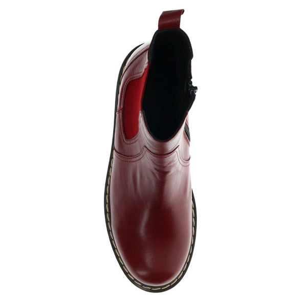 Pavers Leather Chelsea Boots - Burgundy