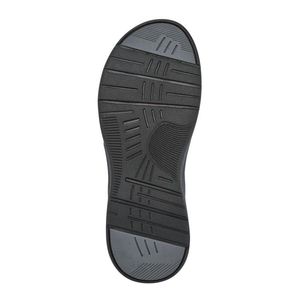Pavers Leather Cushioned Toe Post Sandals - Black