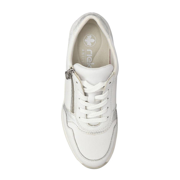 Pavers Leather Dual-Fastening Trainers - White