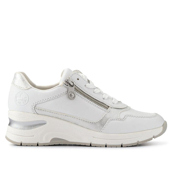 pavers Leather Dual-Fastening Trainers - White