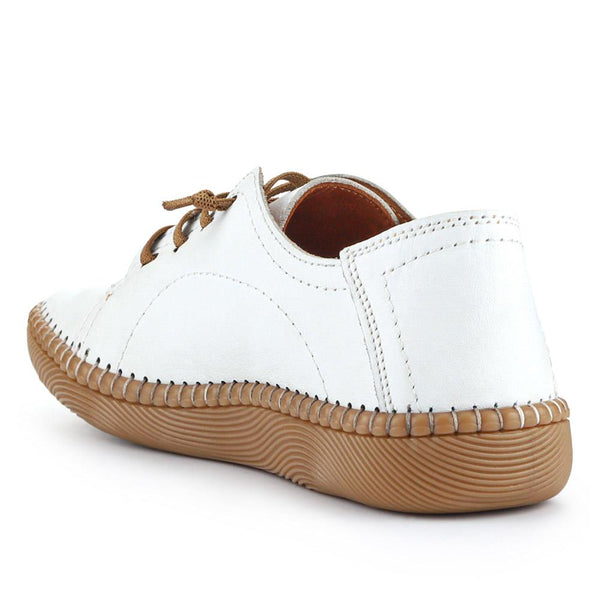 Pavers Leather Elasticated Shoes - White