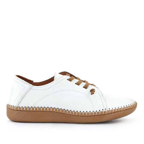 pavers Leather Elasticated Shoes - White