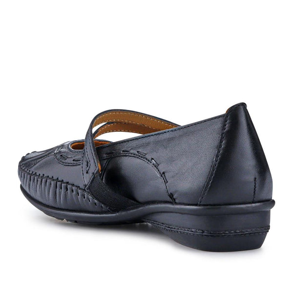 Pavers Leather Extra-Cushioned Mary Janes - Black