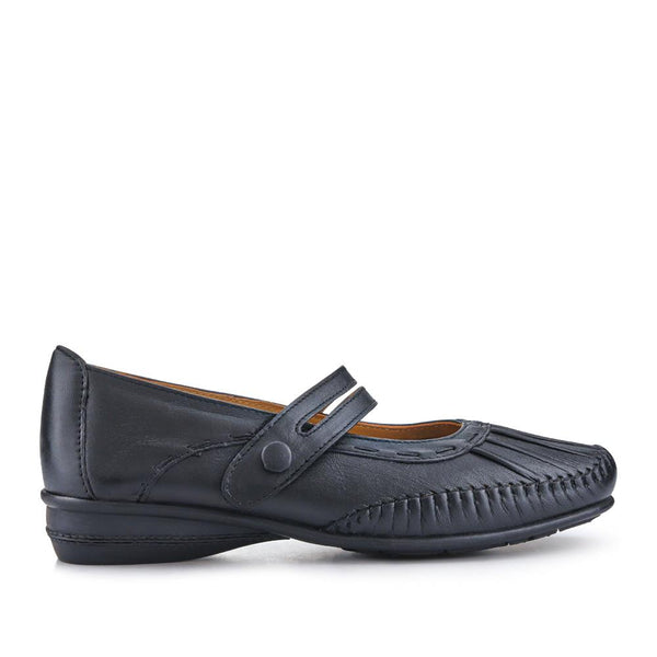 pavers Leather Extra-Cushioned Mary Janes - Black